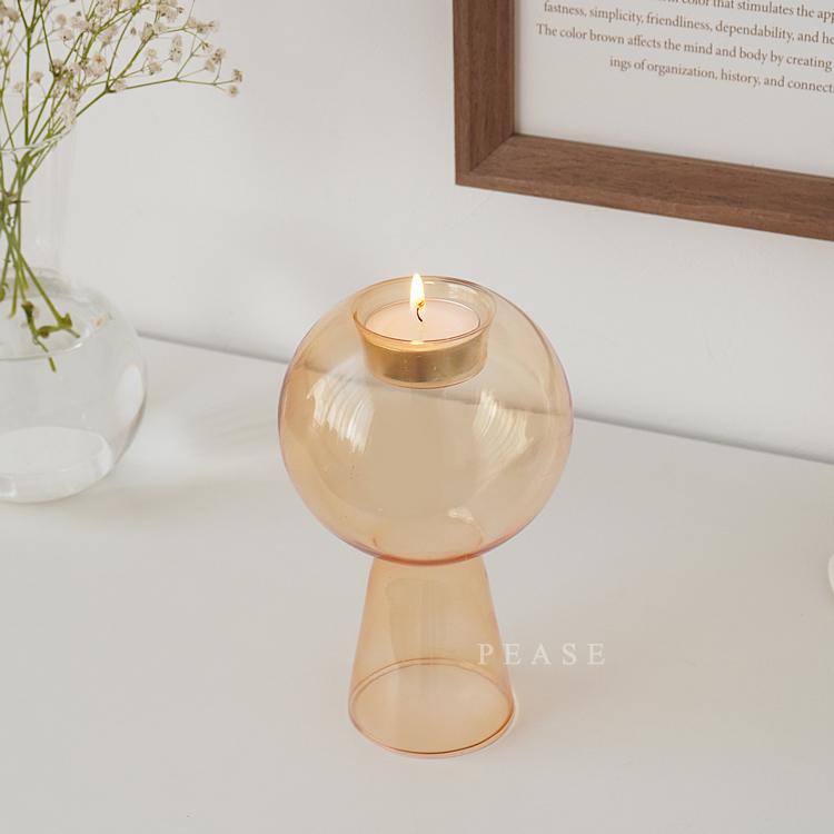 2way フラワーベース 花瓶 北欧 キャンドル ホルダー スタンド ガラス
