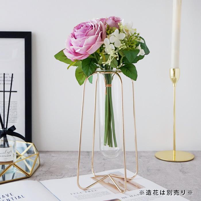 倉庫出荷 フラワーベース 花瓶 ゴールド アイアン ガラス 試験管 おしゃれ かわいい シンプル Pease 52 Pease 通販 Yahoo ショッピング