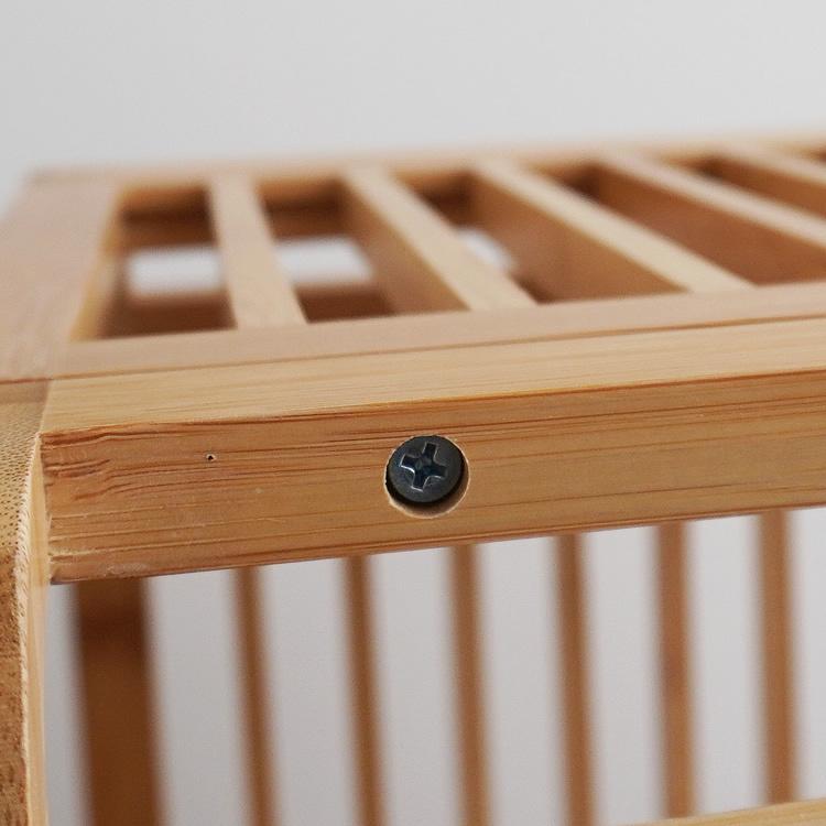 バンブーラック 1段 棚 組み立て式 本棚 収納 ディスプレイラック