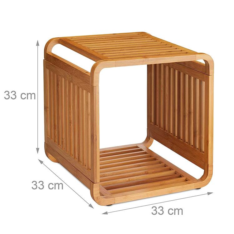 バンブーラック 1段 棚 組み立て式 本棚 収納 ディスプレイラック