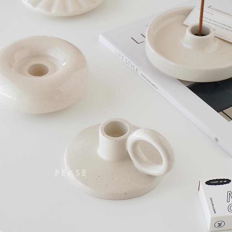 キャンドルホルダー キャンドルスタンド ろうそく立て 蝋燭立て 陶器