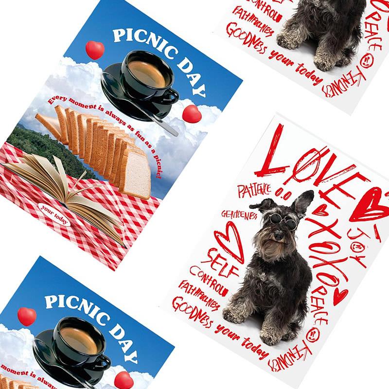 your today ポスター A3サイズ おうちカフェ カフェ風 インテリア 動物
