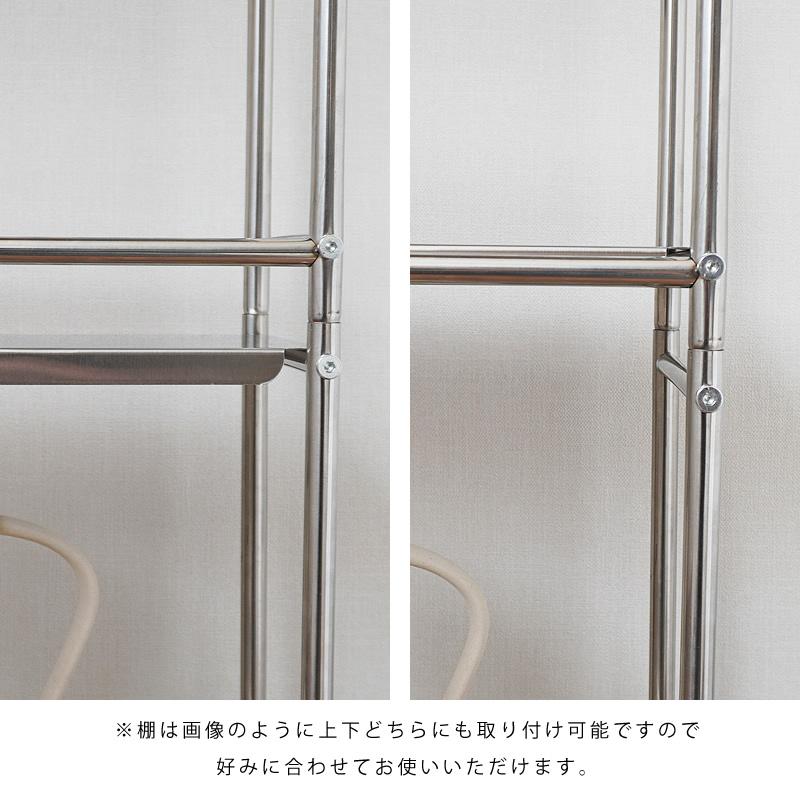 ステンレスワゴン キャスター付き 組み立て式 ラック 3段 収納 スリム