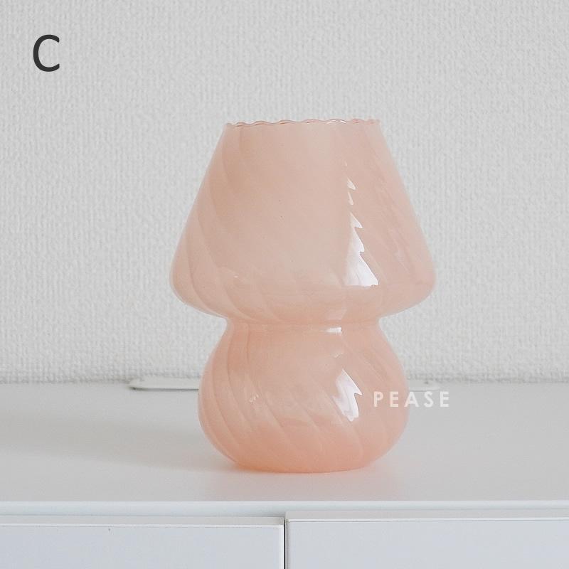 マッシュルーム型 フラワーベース 花瓶 ガラス おしゃれ かわいい 花器