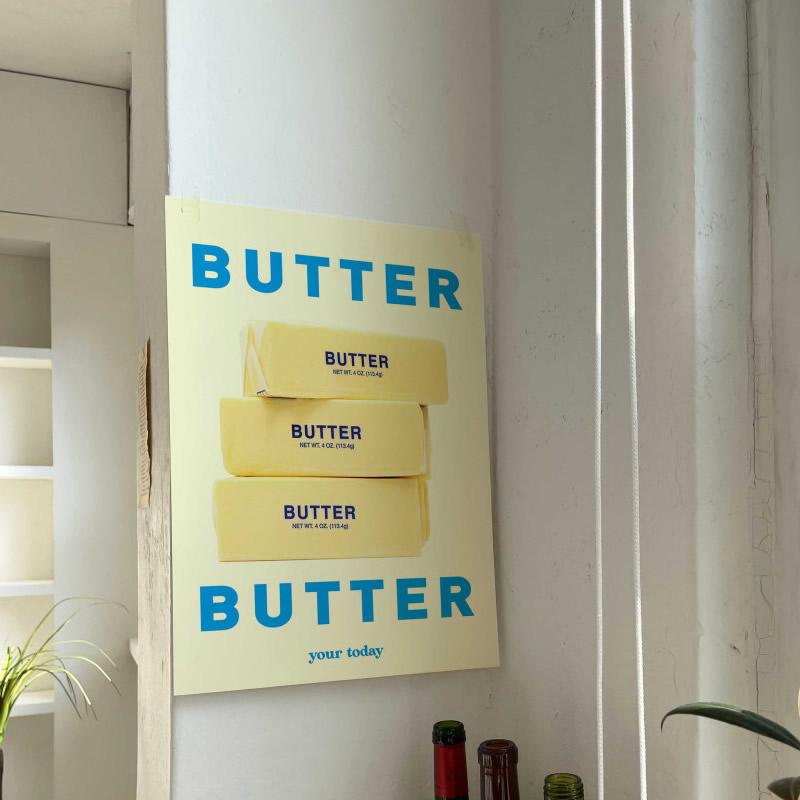 ★butter インテリアポスター your today A3サイズ ポスター バター パン おしゃれ かわいい おうち