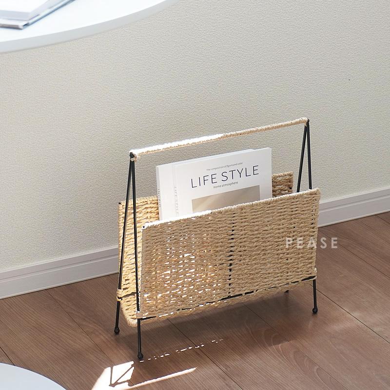 マガジンラック ペーパーコード 持ち運び 本立て 雑誌 新聞 収納