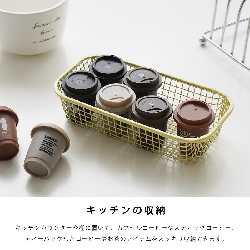 ミニバスケット 小物入れ 収納 整理 カゴ メッシュ アイアン 文房具