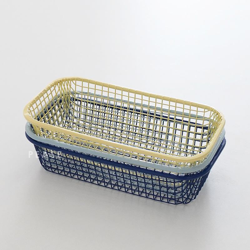 ミニバスケット 小物入れ 収納 整理 カゴ メッシュ アイアン 文房具