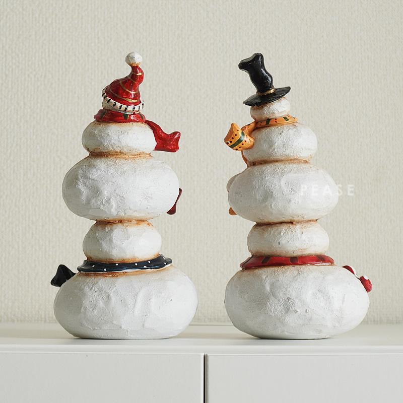 クリスマス スノーマン 雪だるま オブジェ 飾り デコレーション 置物