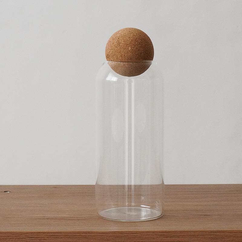 ガラス 保存容器 コルク 蓋 栓 おしゃれ かわいい ガラスキャニスター