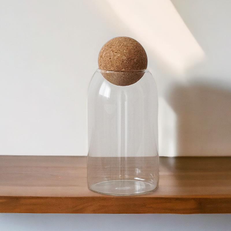 ガラス 保存容器 コルク 蓋 栓 おしゃれ かわいい ガラスキャニスター