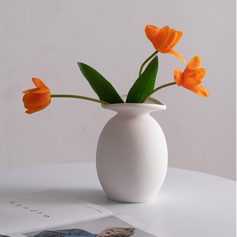 シンプルでおしゃれな北欧風フラワーベース 白い花瓶 かわいい花器