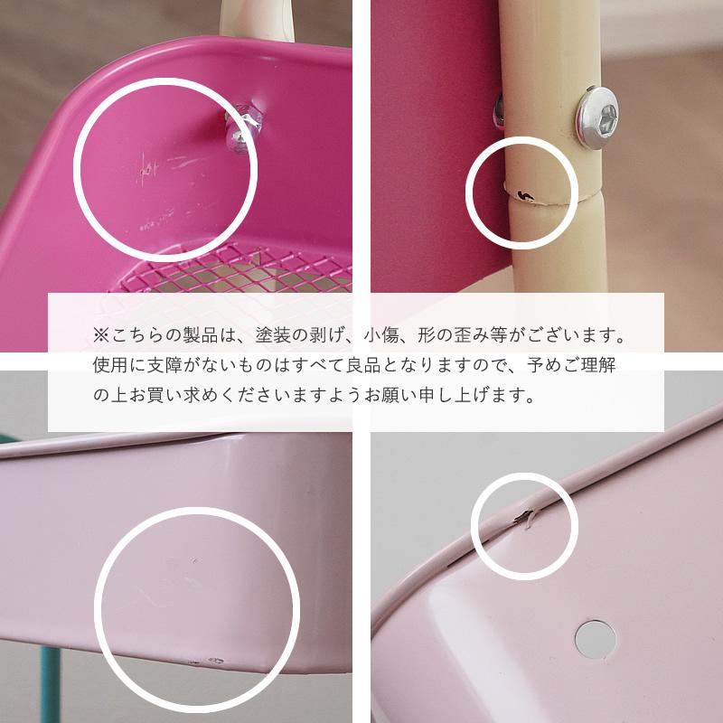 大特価‼️キッチンワゴン トロリー 収納 3層折りたたみトロリー ピンク　ワゴン バイカラー キャスター付き ワゴン トロリー キッチンワゴン 3段