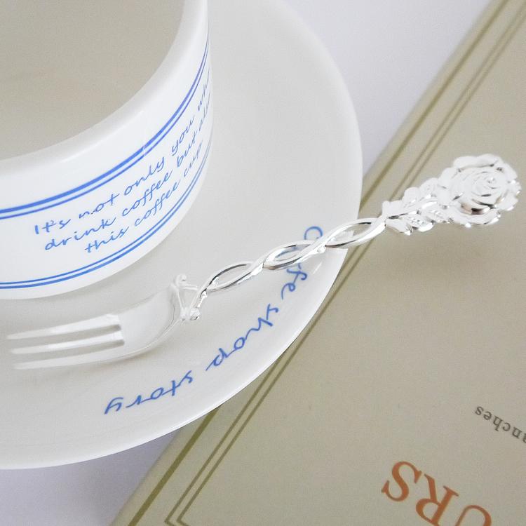 カトラリー 2本セット スプーン フォーク クラシカルローズ シルバー