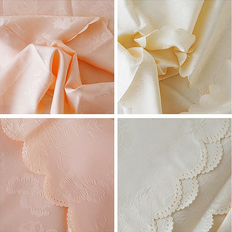 新品未使用　薔薇柄刺繍テーブルクロス 大判　130cm✖️215cm テーブルクロス バラ柄コード刺繍 約150cm [Rosa Fil]｜インテリア