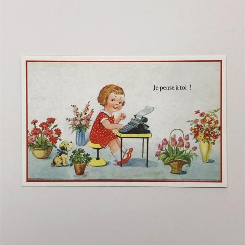メール便可 フランスポストカード あなたを思って手紙を打ちます St0250 ペチカ雑貨店 通販 Yahoo ショッピング