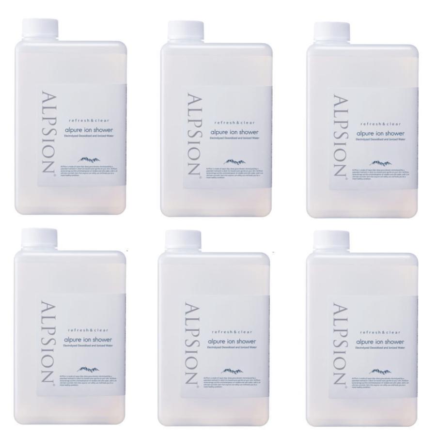 ALPSion アルピジョン アルピュア イオンシャワー1000ml ×6個セット