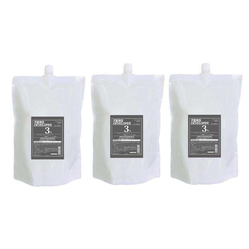 TIERSデベロッパー ティアーズ オキシ3%業務用ヘアカラー2剤 2000ml×3