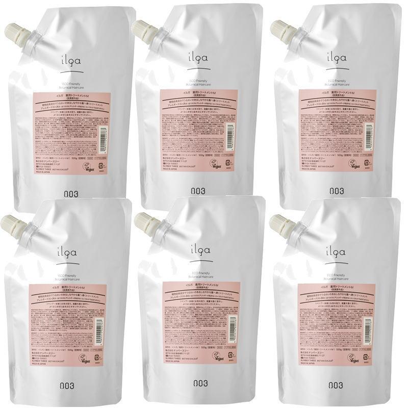 ナンバースリー　イルガ 薬用トリートメント　M 500g (詰め替え用)  ×6点セット ナンバースリー イルガ 薬用トリートメント M 500g (詰め替え用) ×6点