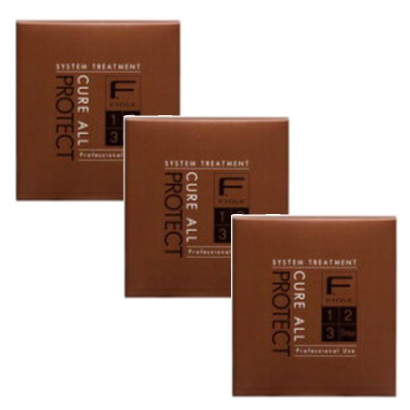 フィヨーレ F.プロテクト キュアオール システムトリートメントキット 【トリートメント1 (100ml)、トリートメント(60ml)、トリートメント3(18g)】×3点セット フィヨーレ F.プロテクト キュアオール システムトリートメントキット