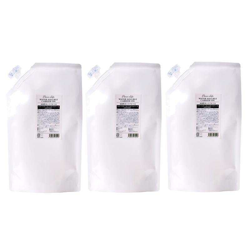 フレーバーライフ キャリアオイル 水溶性キャリアオイル スイートアーモンドオイルベース 1000ml 詰替用（3点セット） フレーバーライフ キャリアオイル 水溶性キャリアオイル スイート