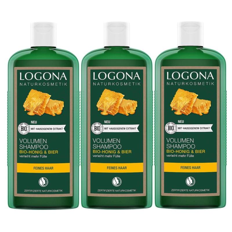 LOGONA ロゴナ ボリューム シャンプー(ビール＆はちみつ) 500ml×3点