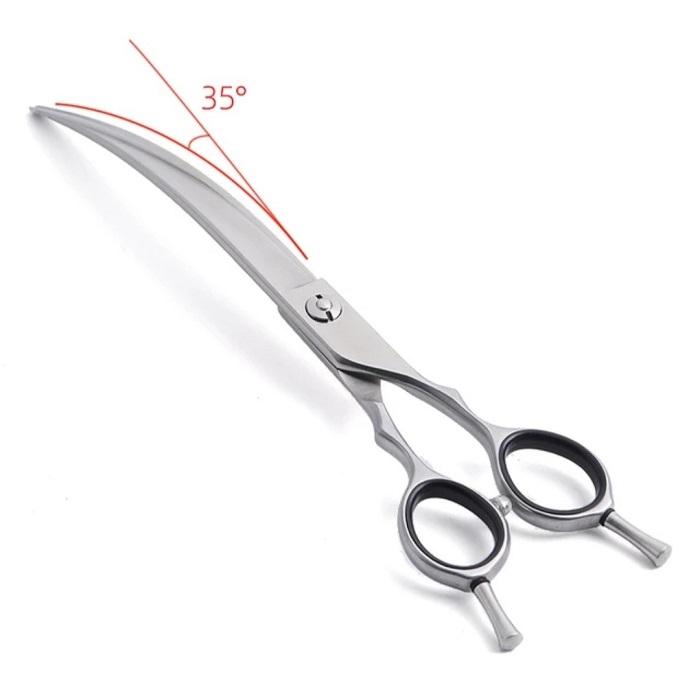 トリミングシザー ハサミ 7.5インチ 犬 猫 カーブシザー はさみ ペット用 トリミング 7.5インチ トリマー
