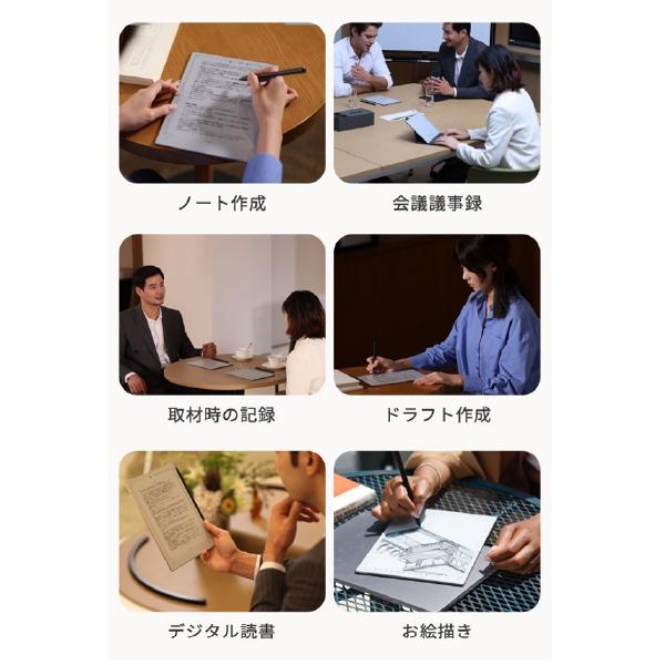canonキャノン iFLYTEK Eインクタブレット AINote2 録音 文字起こし 手書き 要約 翻訳 ノート作成 会議議事録 取材記録 ドラフト作成 デジタル読書 お絵かき