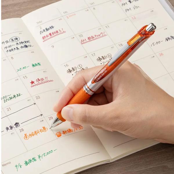 【左利きさん向け】ぺんてる ENERGEL 0.7 BL77 なめらかな書き心地 筆跡の速乾性 専用チップ 軸色 シルバー インク色 黒 赤 青 | エナージェル | 18