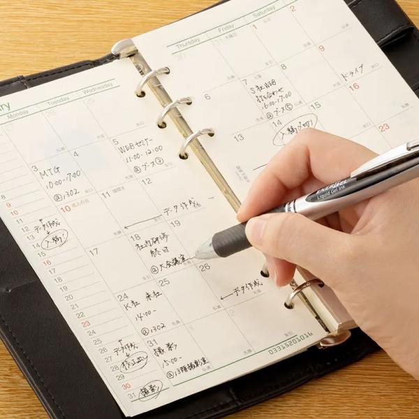 【左利きさん向け】ぺんてる ENERGEL 0.4 BLN74 なめらかな書き心地 筆跡の速乾性 専用チップ 軸色 シルバー インク色 黒 赤 青 | エナージェル | 09