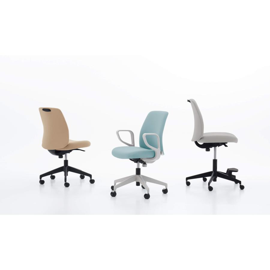 エルア Elua C02-F151CW-BK ハイタイプ 布 サークル肘 ナイロンキャスター オフィス 【満載】 会社 事務所
