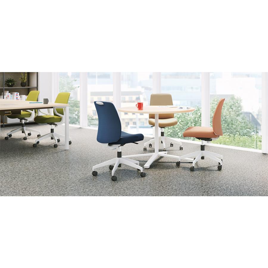 エルア Elua C02-F151CW-BK ハイタイプ 布 サークル肘 ナイロンキャスター オフィス 【満載】 会社 事務所