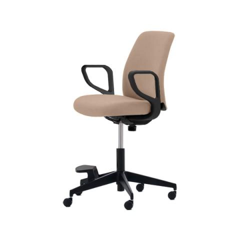 エルア Elua C02-F151CW-BK ハイタイプ 布 サークル肘 ナイロンキャスター オフィス 【満載】 会社 事務所