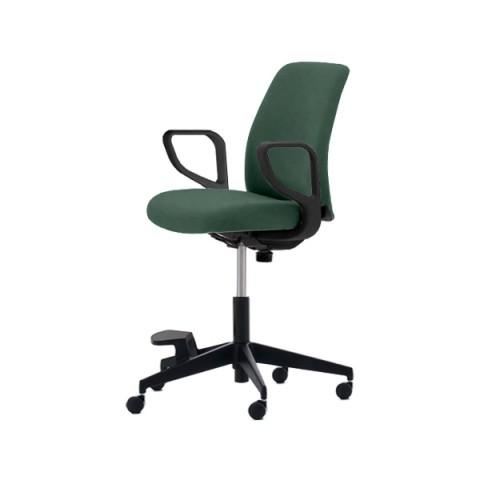 エルア Elua C02-F151CW-BK ハイタイプ 布 サークル肘 ナイロンキャスター オフィス 【満載】 会社 事務所