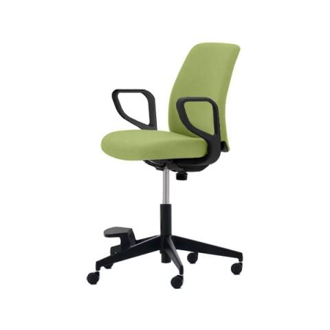 エルア Elua C02-F151CW-BK ハイタイプ 布 サークル肘 ナイロンキャスター オフィス 【満載】 会社 事務所