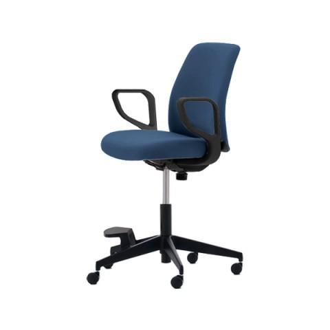 エルア Elua C02-F151CW-BK ハイタイプ 布 サークル肘 ナイロンキャスター オフィス 【満載】 会社 事務所