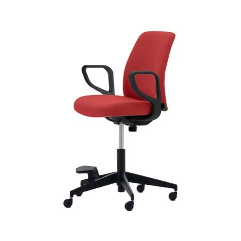 エルア Elua C02-F151CW-BK ハイタイプ 布 サークル肘 ナイロンキャスター オフィス 【満載】 会社 事務所