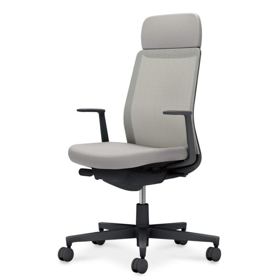 コクヨ モネット C03-B111W-BE2E2X1 ショルダーサポート付きタイプ ランバーサポート無 L型肘 本体色ブラック 脚ブラック ナイロン巻きキャスター