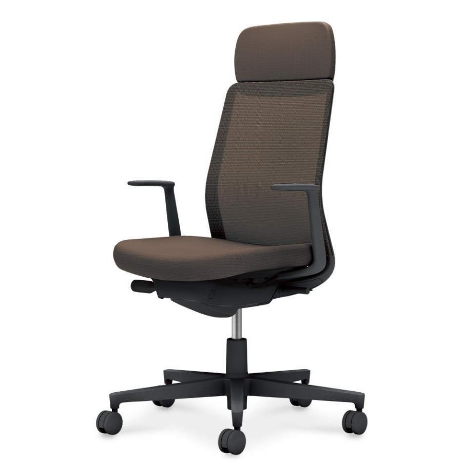 コクヨ モネット C03-B111W-BM6M6X1 ショルダーサポート付きタイプ ランバーサポート無 L型肘 本体色ブラック 脚ブラック ナイロン巻きキャスター