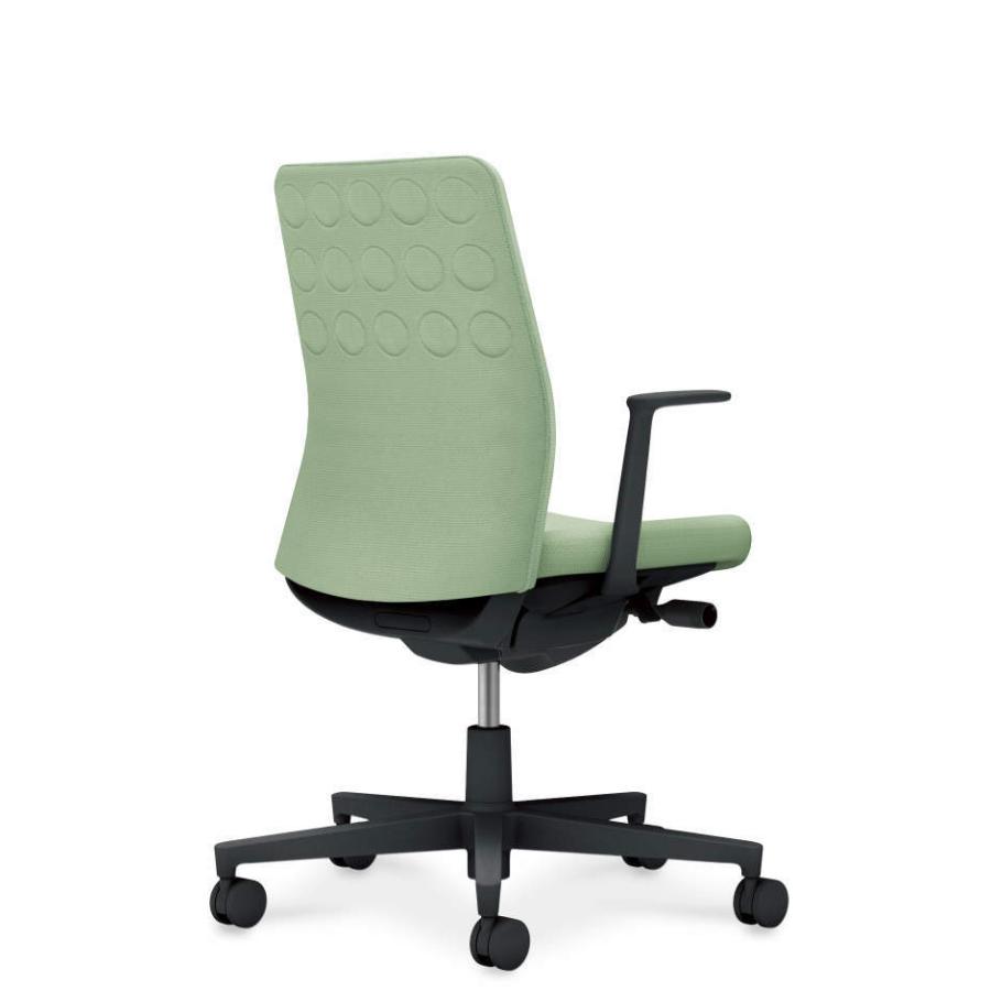 【配送のみ・お客様組立】 コクヨ モネット C03-B210W-B2H2HX1 L型肘 脚ブラック 本体色ブラック ナイロンキャスターの画像