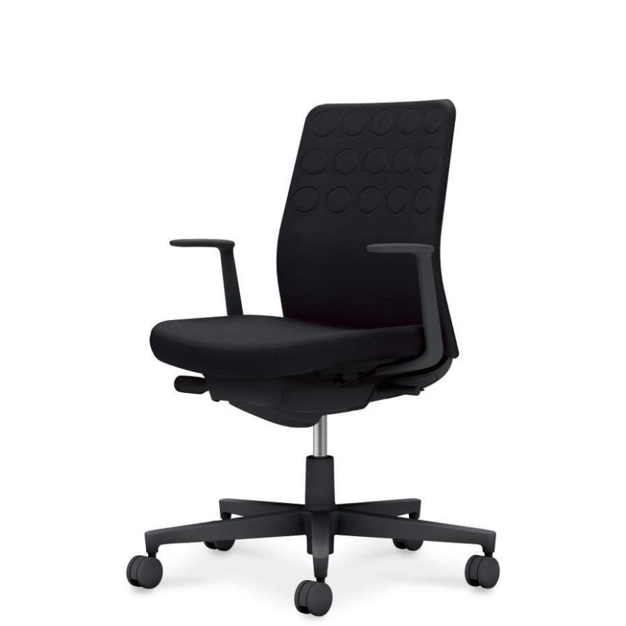 【配送のみ・お客様組立】 コクヨ モネット C03-B210W-BB6B6X1 L型肘 脚ブラック 本体色ブラック ナイロンキャスター