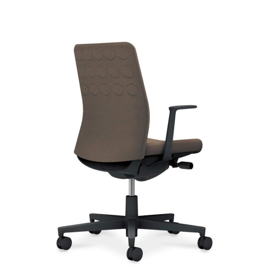 【配送のみ・お客様組立】 コクヨ モネット C03-B210W-BM6M6X1 L型肘 脚ブラック 本体色ブラック ナイロンキャスターの画像