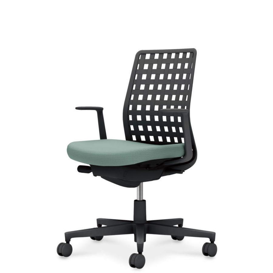 【配送のみ・お客様組立】 コクヨ モネット 背樹脂シェルタイプ  C03-B310W-B39BKX1 L型肘 ナイロンキャスター