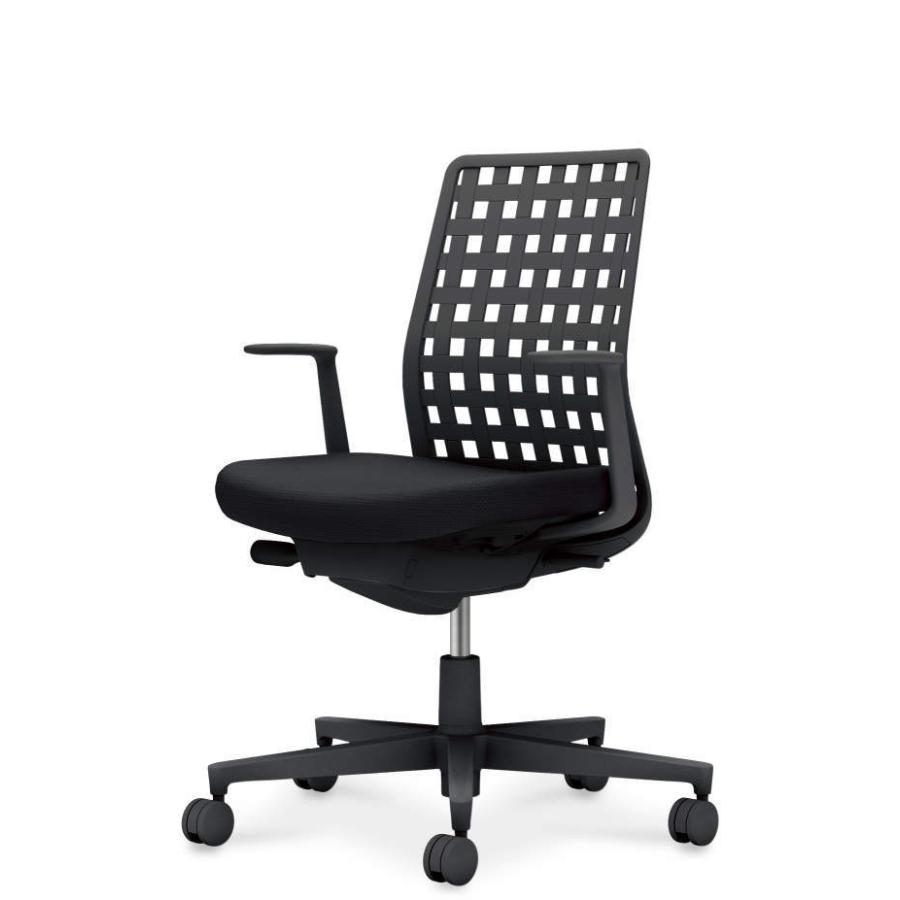 【配送のみ・お客様組立】 コクヨ モネット 背樹脂シェルタイプ  C03-B310W-BB6BKX1 L型肘 ナイロンキャスター