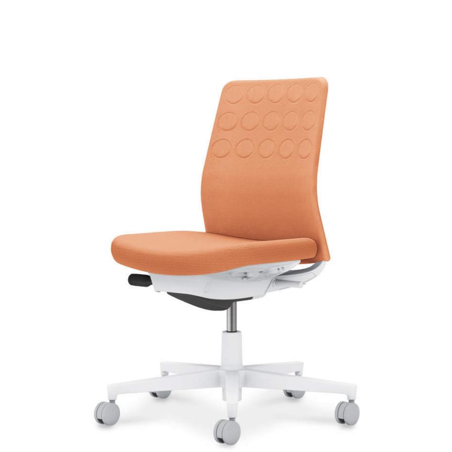 コクヨ モネット C03-W200W-W0Y0YX1 肘なし 脚ホワイト 本体色ホワイト ナイロンキャスター