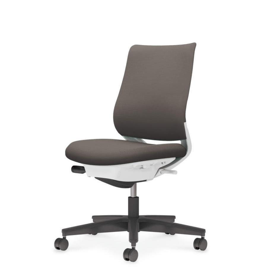 コクヨ ミトラ2 C04-B100CW-E1M6M61 肘なし ランバーサポート無 背・座ダークグレージュ 本体色（白） 樹脂脚(黒) ファブリックタイプ ナイロン脚 設置込