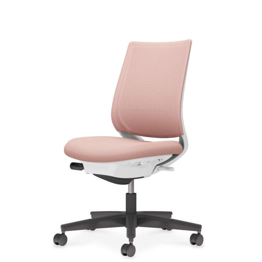 配送のみ コクヨ ミトラ2 C04-B100MW-E19G9G1 肘なし ランバーサポート無 背・座アッシュピンク 本体色（白） 樹脂脚(黒) メッシュタイプ ナイロン脚