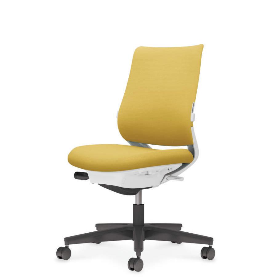 コクヨ ミトラ2 C04-B102CU-E11S1S1 肘なし ランバーサポート有 背・座オリーブイエロー 本体色（白） 樹脂脚(黒) ファブリックタイプ ウレタン脚 設置込