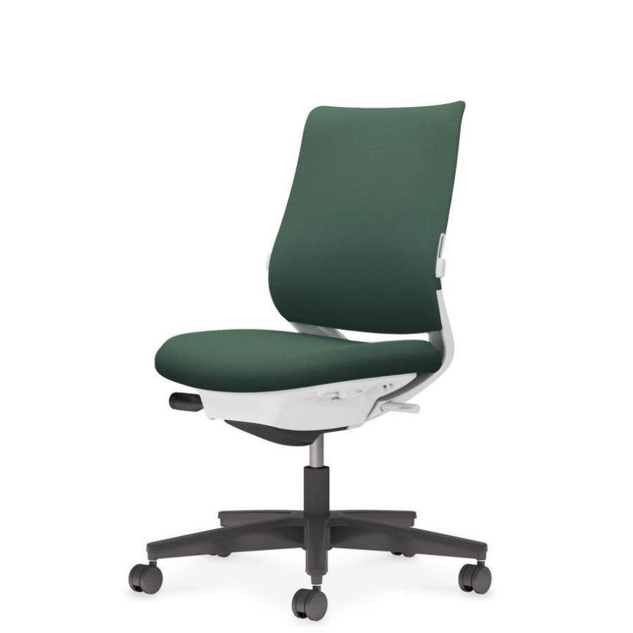 コクヨ ミトラ2 C04-B102CU-E1Q6Q61 肘なし ランバーサポート有 背・座ディープグリーン 本体色（白） 樹脂脚(黒) ファブリックタイプ ウレタン脚 設置込
