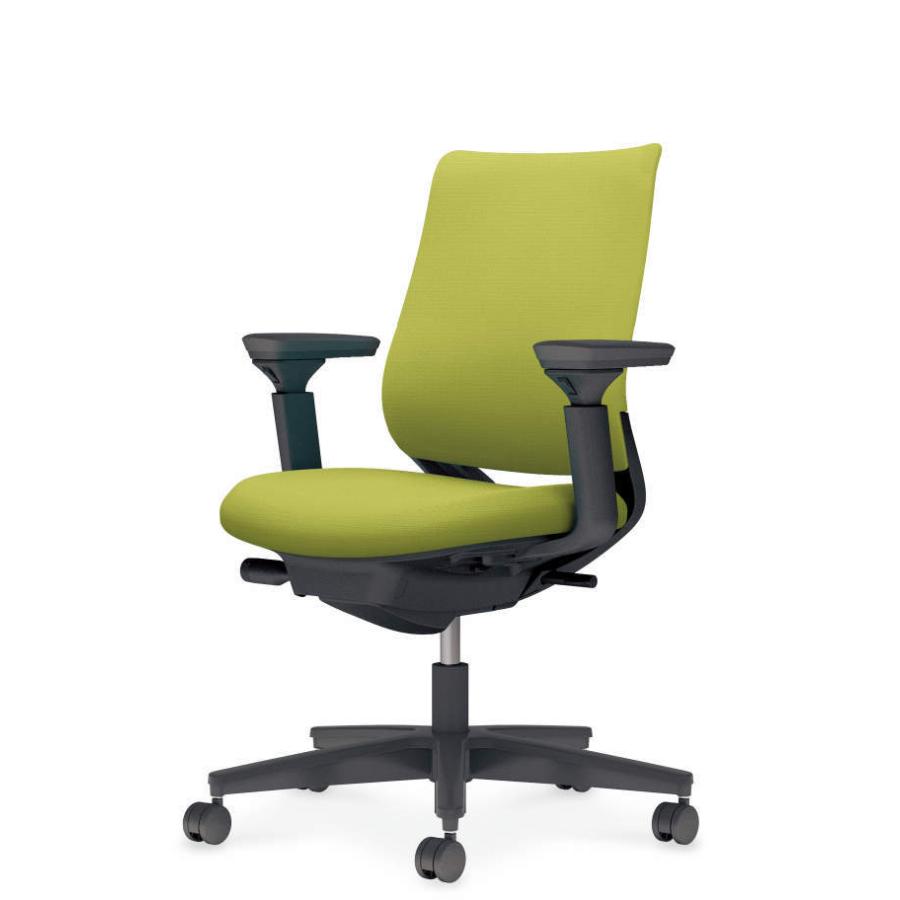 コクヨ ミトラ2 C04-B130CU-BKQ4Q41 可動肘 ランバーサポート無 背・座ライトオリーブ 本体色（黒） 樹脂脚(黒) ファブリックタイプ ウレタン脚 設置込